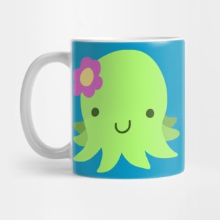 Green Flower Octopus Mug